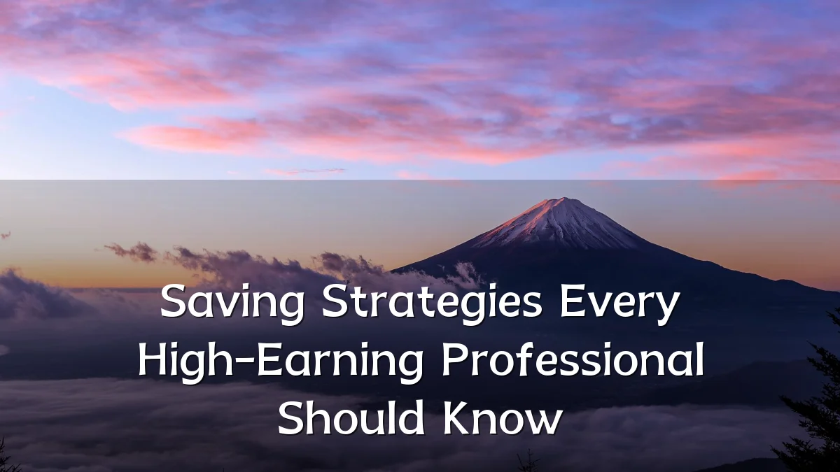 Saving Strategies Every High-Earning Professional Should Know
