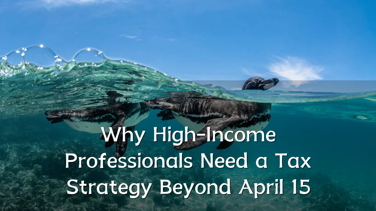 Why High-Income Professionals Need a Tax Strategy Beyond April 15