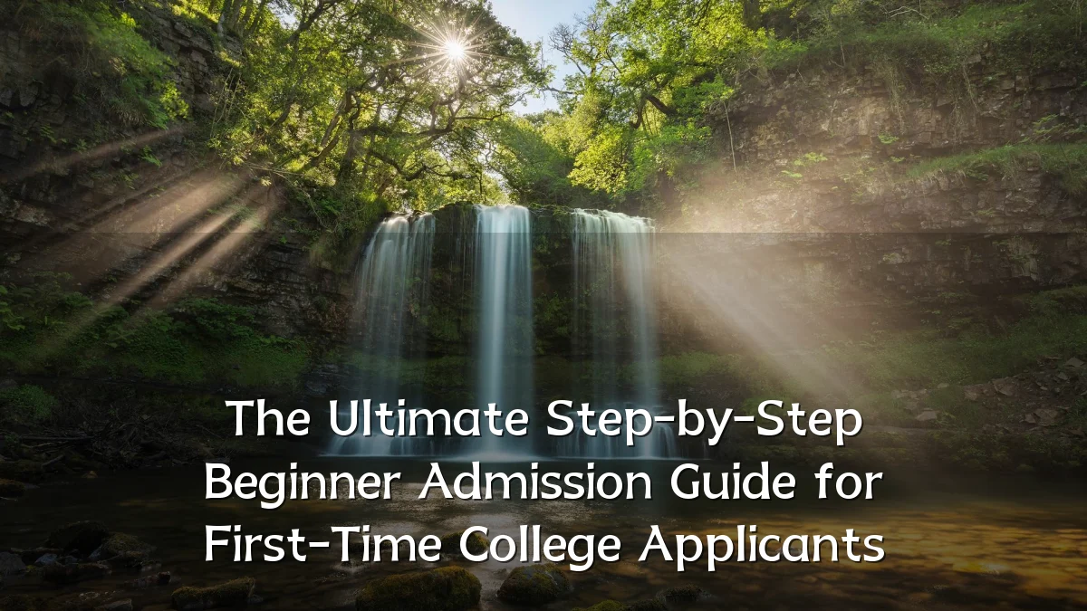 The Ultimate Step-by-Step Beginner Admission Guide for First-Time College Applicants